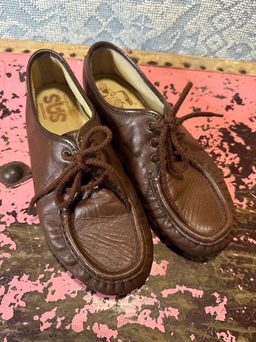 VINTAGE SAS Brown “Bounce” Wedge shoe sz 8 - Picture 4 of 14